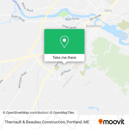 Therriault & Beaulieu Construction map