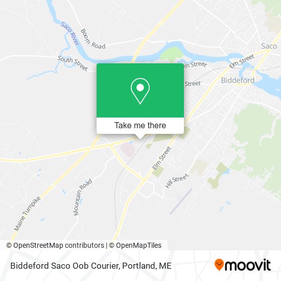 Mapa de Biddeford Saco Oob Courier