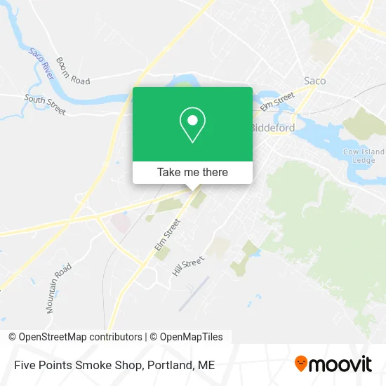 Five Points Smoke Shop map