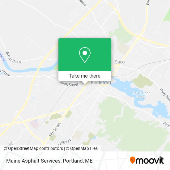 Maine Asphalt Services map