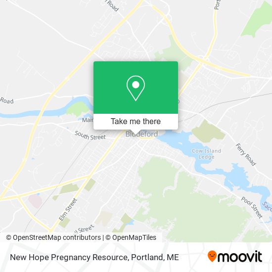 New Hope Pregnancy Resource map