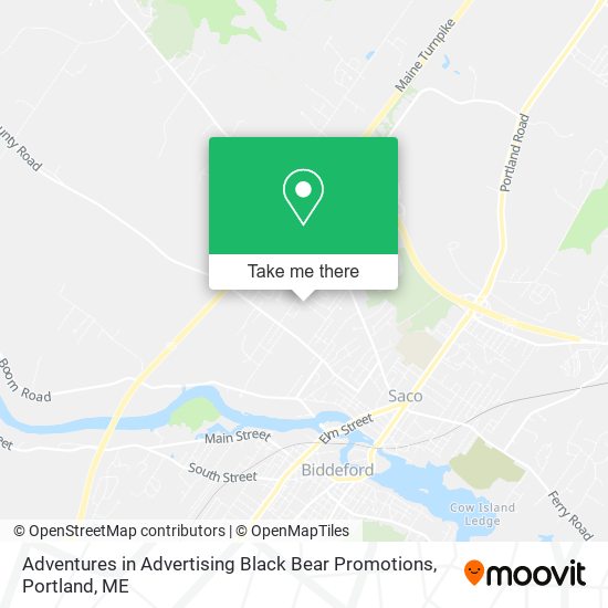 Mapa de Adventures in Advertising Black Bear Promotions