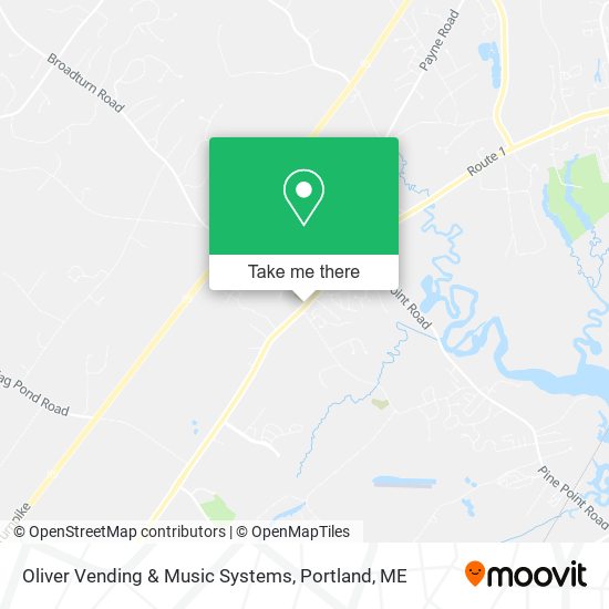 Oliver Vending & Music Systems map