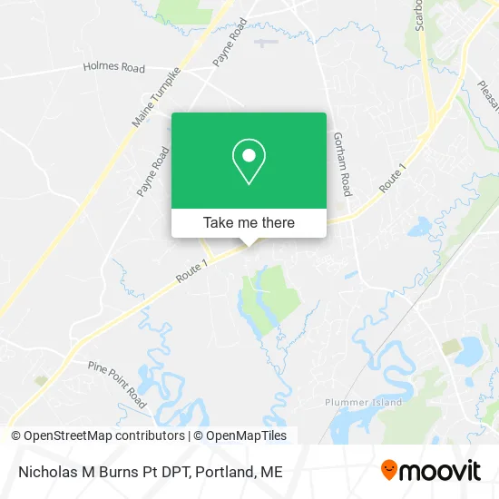 Mapa de Nicholas M Burns Pt DPT