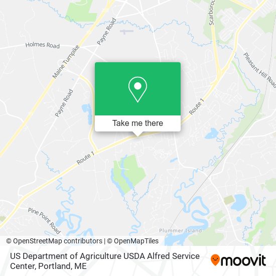 US Department of Agriculture USDA Alfred Service Center map