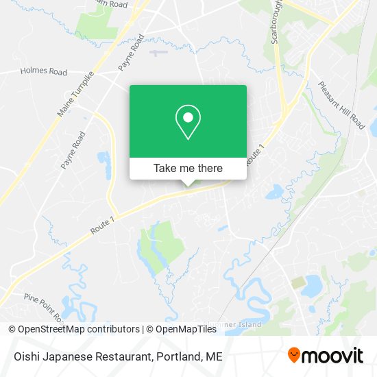 Mapa de Oishi Japanese Restaurant