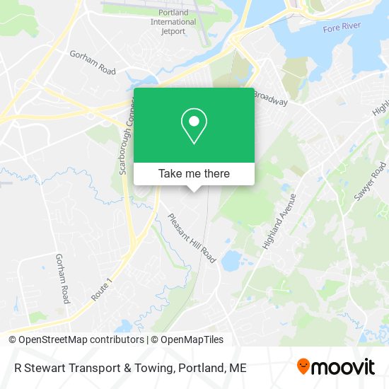 R Stewart Transport & Towing map