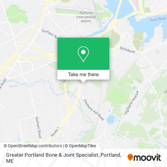 Greater Portland Bone & Joint Specialist map