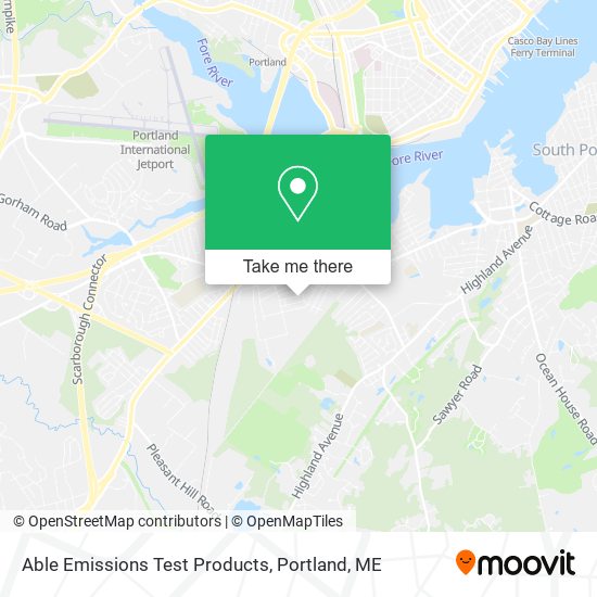 Able Emissions Test Products map