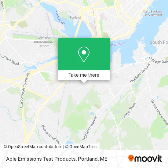 Able Emissions Test Products map