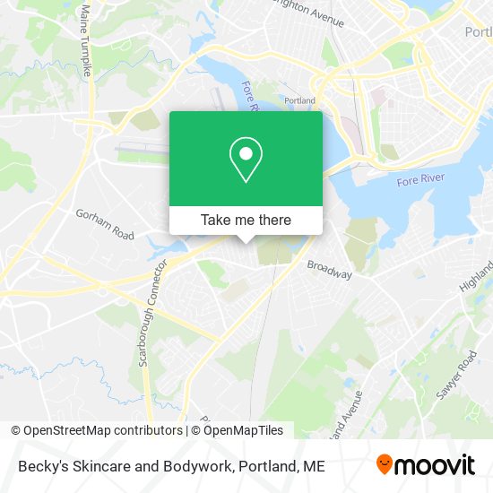 Becky's Skincare and Bodywork map