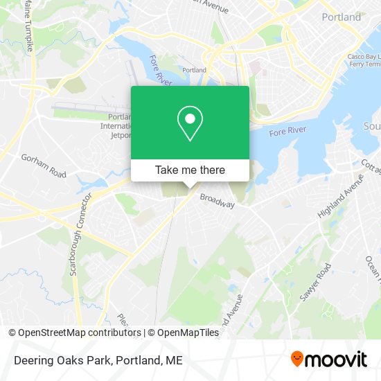 Deering Oaks Park map
