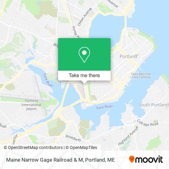 Maine Narrow Gage Railroad & M map