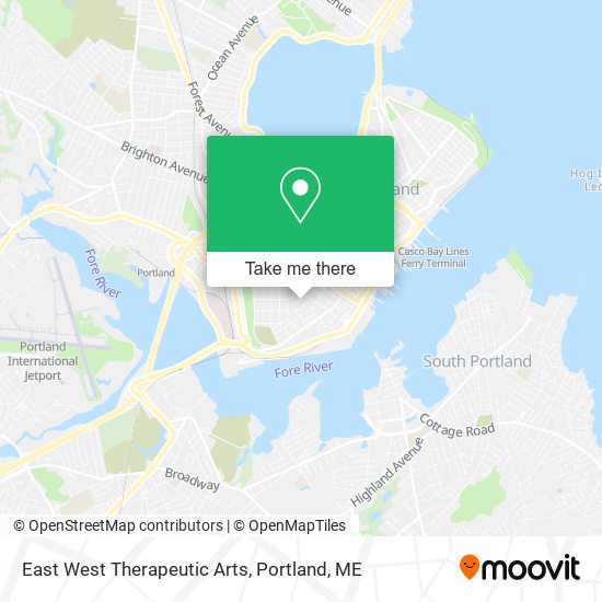 East West Therapeutic Arts map