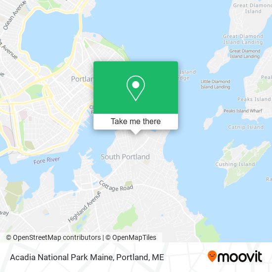 Acadia National Park Maine map