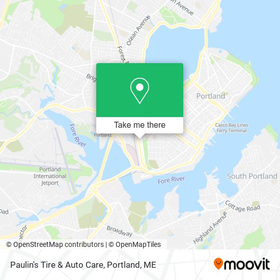 Paulin's Tire & Auto Care map