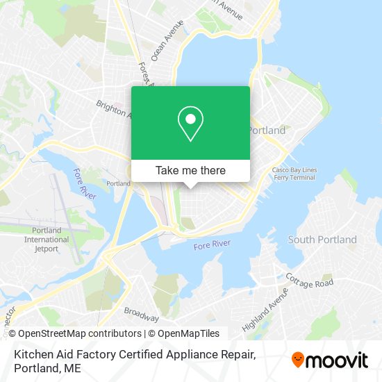 Kitchen Aid Factory Certified Appliance Repair map