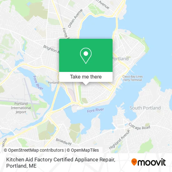 Mapa de Kitchen Aid Factory Certified Appliance Repair