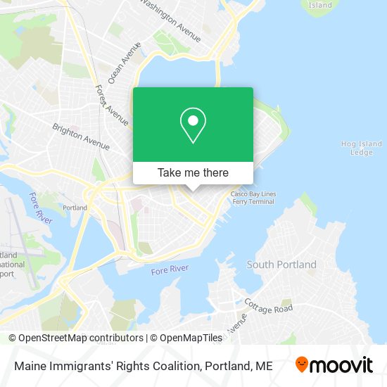 Maine Immigrants' Rights Coalition map
