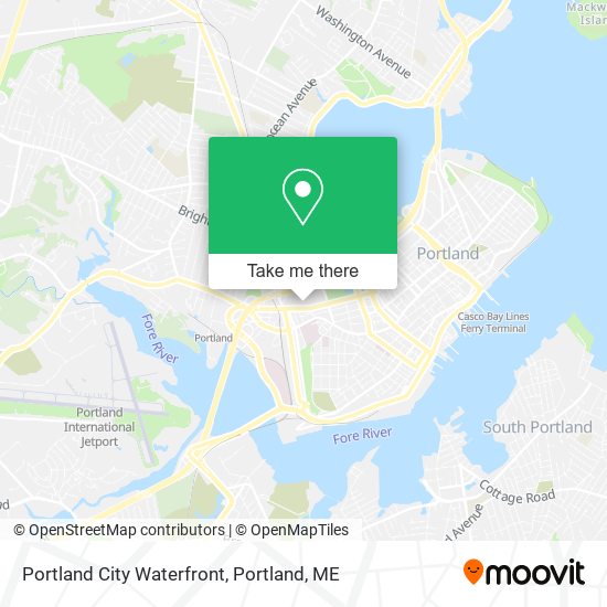 Portland City Waterfront map