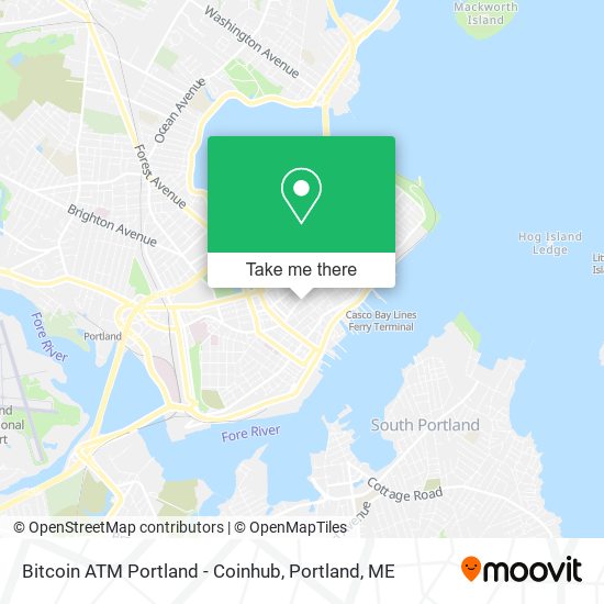 Bitcoin ATM Portland - Coinhub map