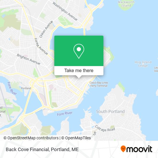 Mapa de Back Cove Financial