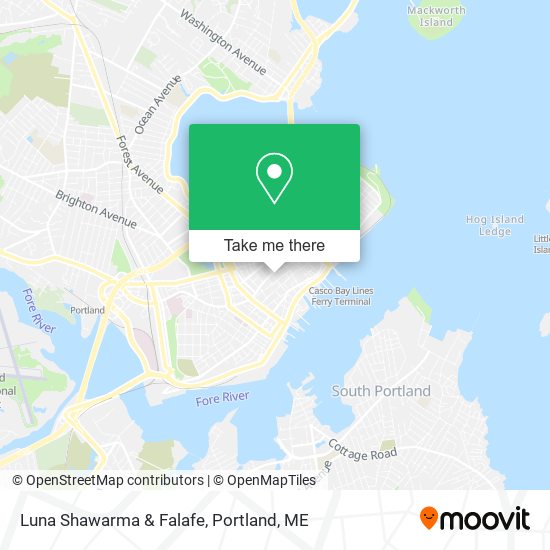 Luna Shawarma & Falafe map