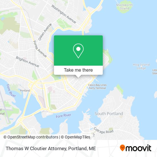 Mapa de Thomas W Cloutier Attorney