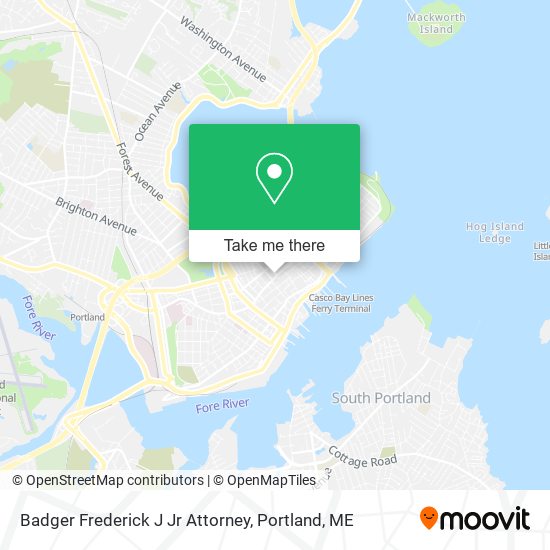 Badger Frederick J Jr Attorney map