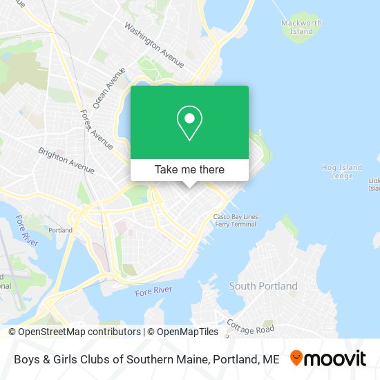Boys & Girls Clubs of Southern Maine map