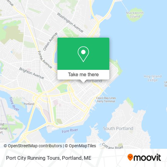 Port City Running Tours map