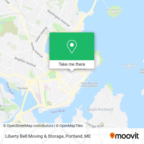 Liberty Bell Moving & Storage map