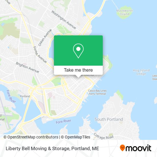Liberty Bell Moving & Storage map