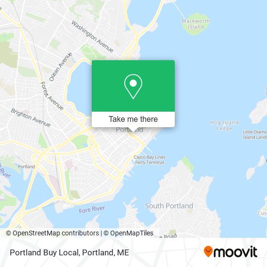 Mapa de Portland Buy Local