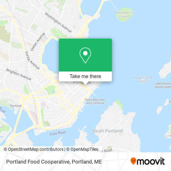 Portland Food Cooperative map