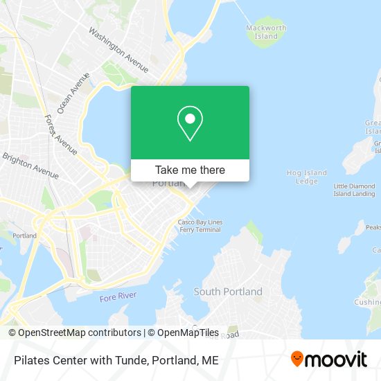 Pilates Center with Tunde map