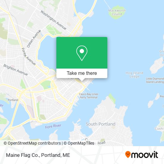 Mapa de Maine Flag Co.