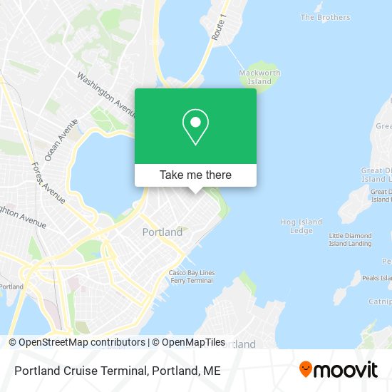 Portland Cruise Terminal map