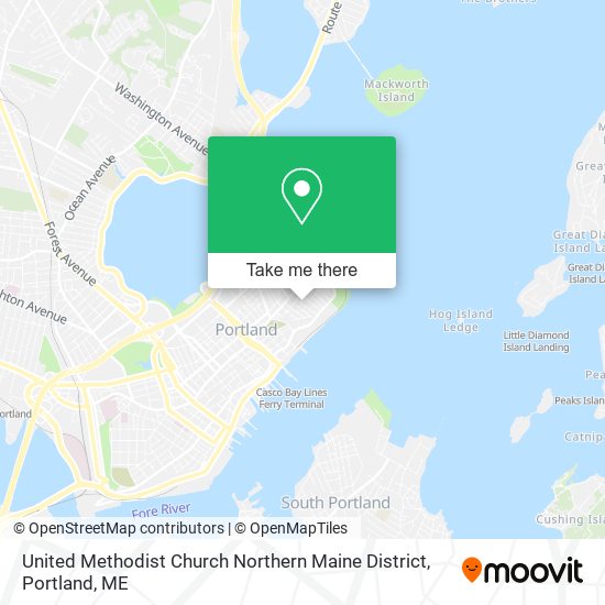 United Methodist Church Northern Maine District map