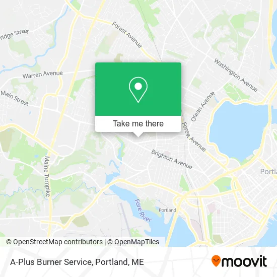 A-Plus Burner Service map