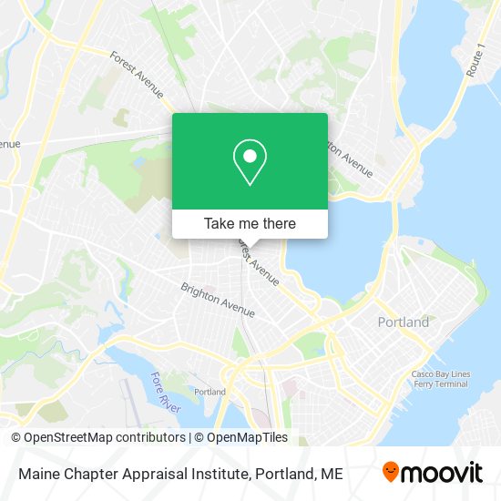 Maine Chapter Appraisal Institute map