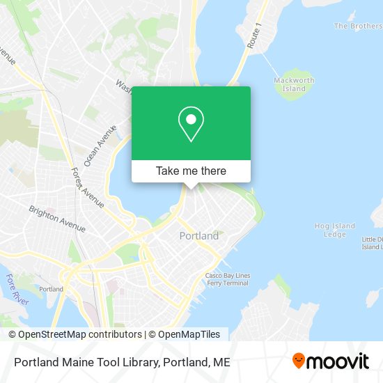 Portland Maine Tool Library map