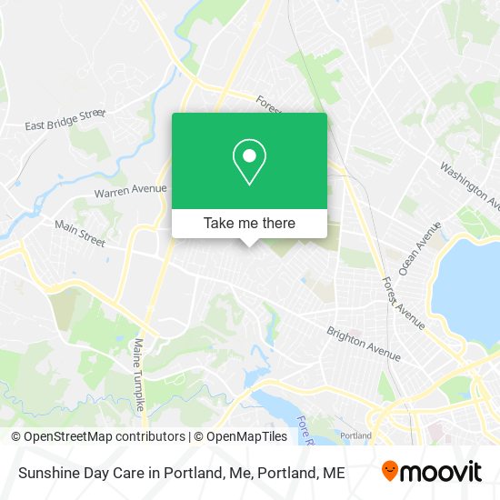 Sunshine Day Care in Portland, Me map