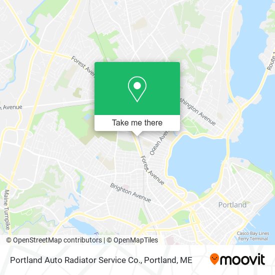 Portland Auto Radiator Service Co. map