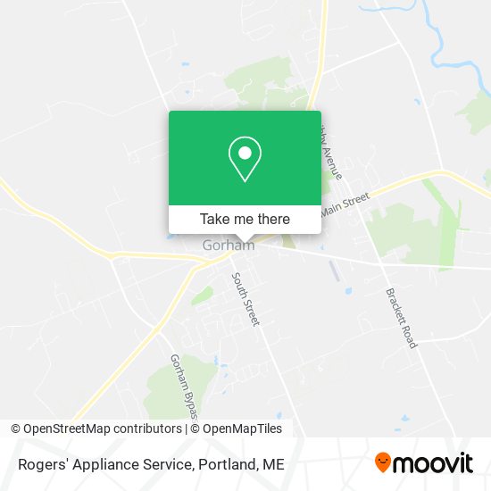 Rogers' Appliance Service map