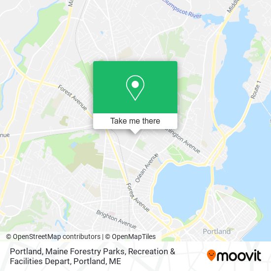 Portland, Maine Forestry Parks, Recreation & Facilities Depart map