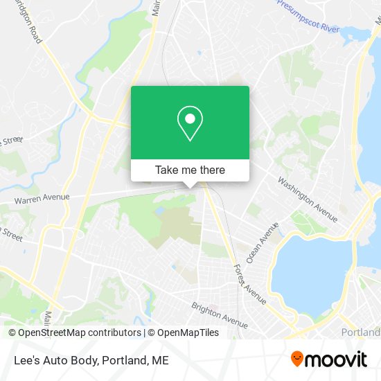 Lee's Auto Body map