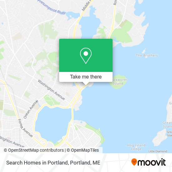 Search Homes in Portland map