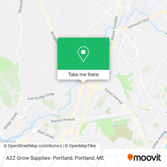 A2Z Grow Supplies- Portland map