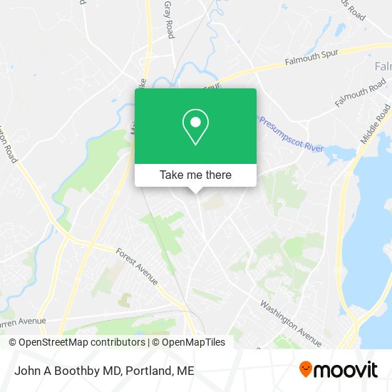 John A Boothby MD map
